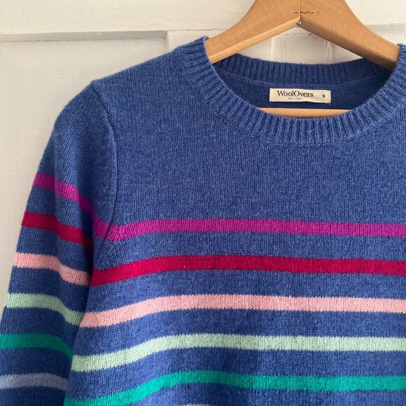 Woolovers Lambswool Striped Sweater - Picture 5 of 10